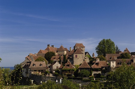 Loubressac, les Plus beaux Village de France ,Lot, Franceの写真素材