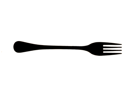 photograph of a fork backlit in the studioの写真素材