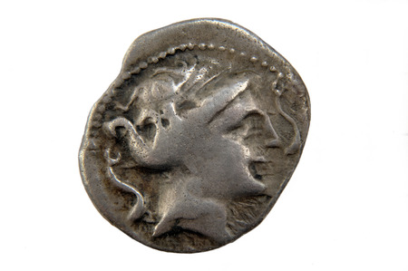 Roman silver denariusの写真素材