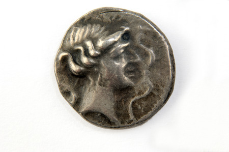 Roman silver coinの写真素材