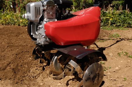 Garden tiller to work, detailの写真素材