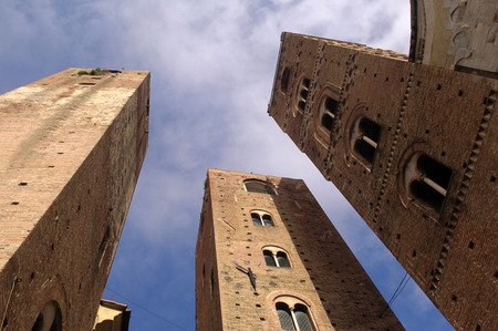 the three towers of Albengaの写真素材