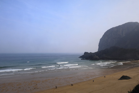 Laga beach, and Cape,Ibarrangelu  ,Vizcaya, Basque Country, Spainのeditorial素材