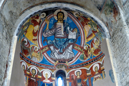pantocrator, Sant Climent de TaÃ¼ll, Vall de Boi, Leridaのeditorial素材