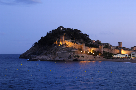 Village of Tossa de Mar, Costa Brava,Girona,Spainのeditorial素材