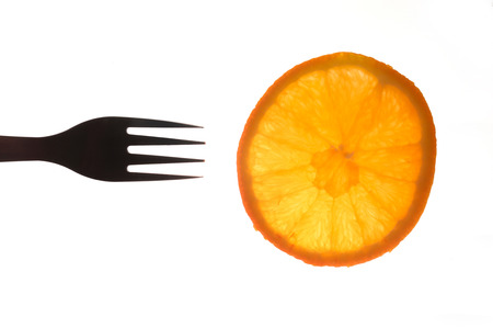 various sectioned and white fruit,orangeの写真素材