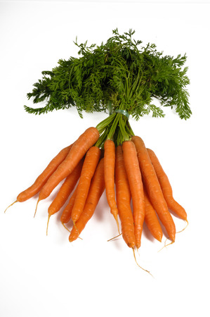 carrots with white background, vegetablesの写真素材