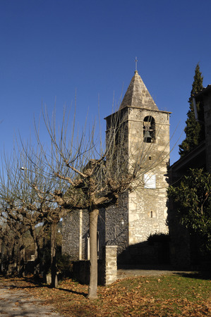 Sant Miquel de Campmajor, Pla Estany, Girona, Spainの写真素材