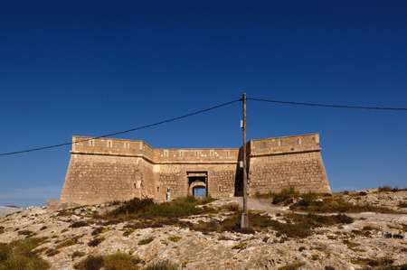 Fortress, Cabo de Gata, Natural Park, Almeria, Andalucia, Spainのeditorial素材