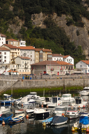 harbor of Elantxobe, Basque Contry Spainの写真素材