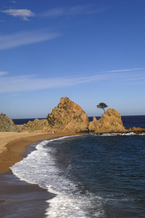 La Mar menuda, Beach, Tossa de Mar, Costa Brava, Girona, Spainの写真素材