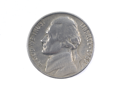 Five cents USA 1962の写真素材