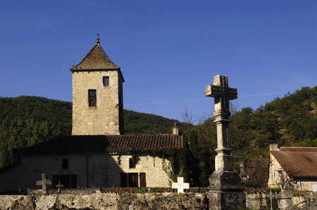 Medieval Village of Saint Martin de Vers, Lot, Franceの写真素材
