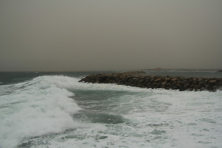 Temporary lift Temporal lift in the Mediterranean, Costa Brava, Girona, Spainの写真素材