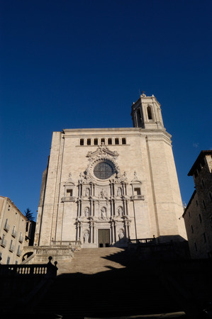 Cathedral of Girona, Girons, Catalonia, Spainの写真素材