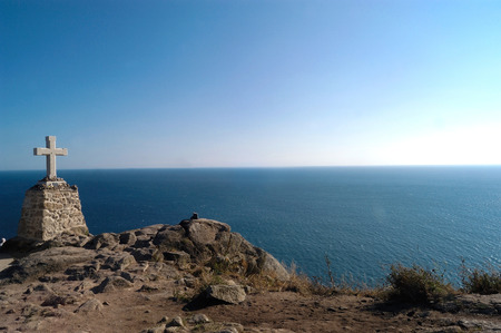 Cape Finisterre,Galica, spain,の写真素材