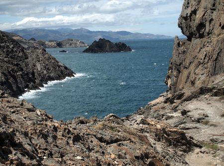 view near Tudela of Cap de Creus, Casta Brava, Girona,Catalonia, Spain,の写真素材