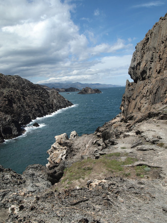 view near Tudela, View of Cap de Creus, Casta Brava, Girona,Catalonia,Spain,の写真素材