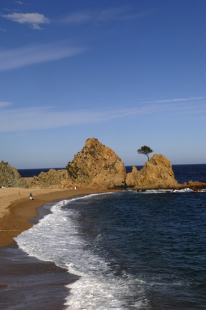 La Mar Menuda beach of Tossa de Mar, Costa Brava, Spainの写真素材