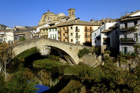 View of Estella, Lizarra, Navarra, Spainの写真素材