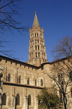 Basilica of Saint Sernin in Toulouse, Franceの写真素材