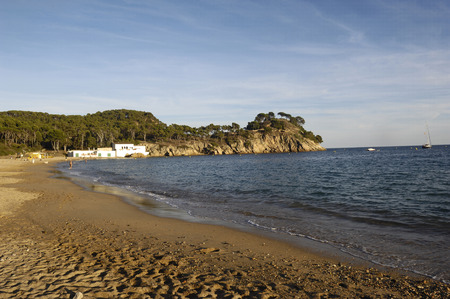 El Castell Beach, Palamos, Costa Brava, Girona,Spainの写真素材