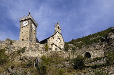 Castle of  Saint Beat, Midi pyrenees, Franceの写真素材