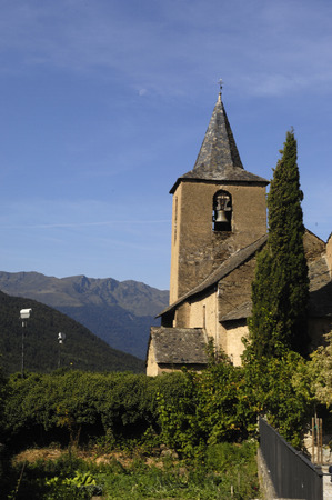 Sant Peir church of  Betlan village,Aran Valley, pirenees, Lleida province, Spainの写真素材