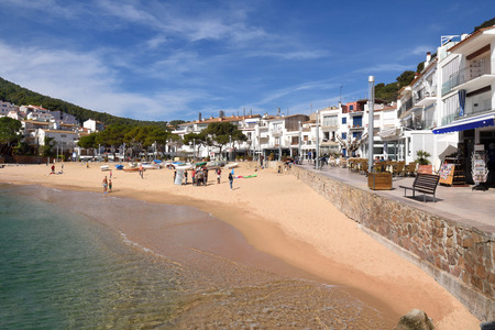 Beach of Tamariu, Costa Brava, Girona province,Catalonia, Spainのeditorial素材