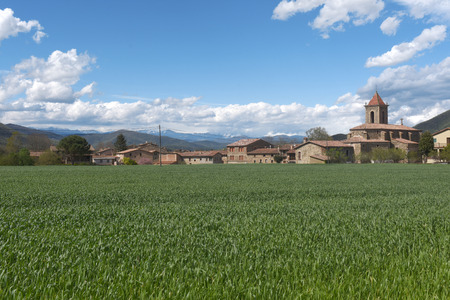 Village of Els Hostalets, Garrotxa, Girona province, Catalonia, Spain