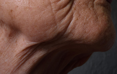 Senior woman chin,の写真素材