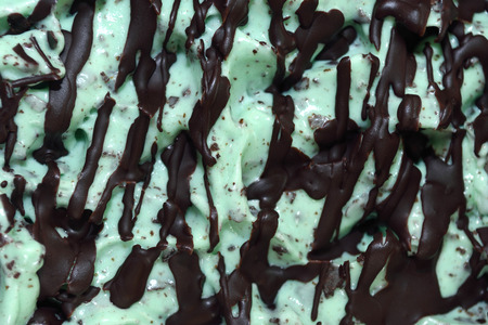 detail of an artisan ice cream of after eigth