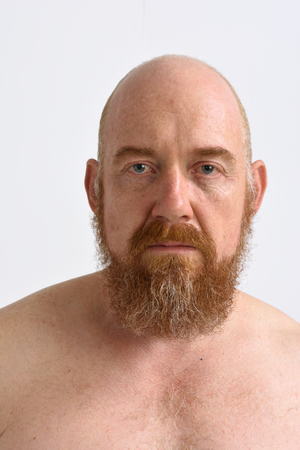 portrait of a red-headed manの写真素材