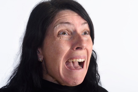 Woman shouting