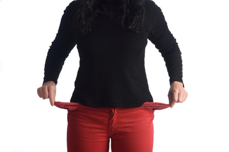 Woman who has run out of moneyの写真素材