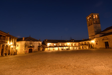 Main square of Pedraza, Segovia province, Castilla y Leon, Spainの写真素材