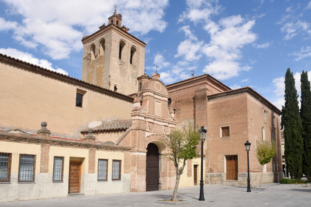 El Salvador church of Arevalo, Avila province, Castilla y Leon, Spainの写真素材