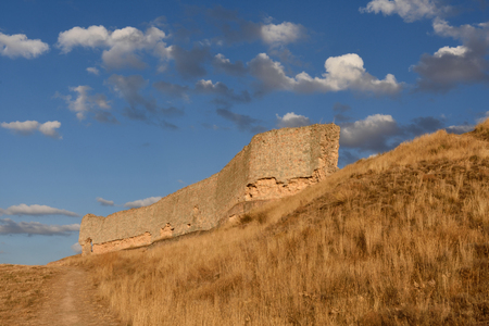 castle ruins of San Esteban de Gormaz, Soria province,Spainの写真素材