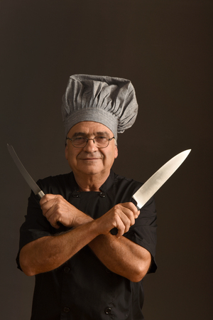 Portrait of a senior chefの写真素材