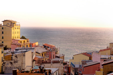 Riomaggiore, cinque terra, Italyの写真素材