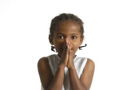 Portrait of a african young girlの写真素材
