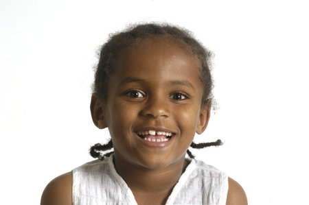 Portrait of a african young girlの写真素材