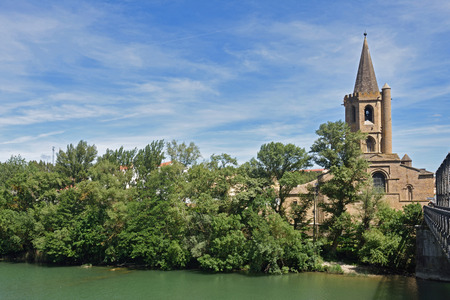 Church of Santa Maria la Real, Sanguesa, Navarra, Spainの写真素材