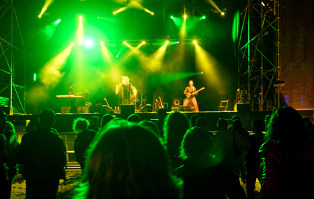 live music concert at nightのeditorial素材