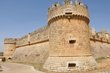 Castle of Grajal de Campos, Leon province, Castilla and Lean, Spainのeditorial素材