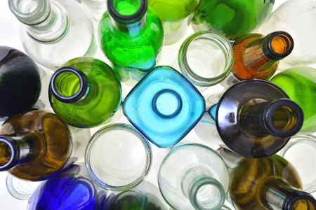 closeup of recycling glassの写真素材