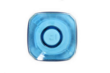 top view of a bottle on white backgroundの写真素材