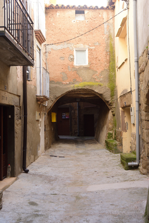 old town of La Donzell, l urgell, LLeida province, Catalonia, Spainの写真素材