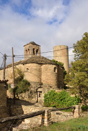Sant Bartumeu church of La Baronia Sant OiÌsme, la Noguera , Lleida province, Catalonia, Spainの写真素材
