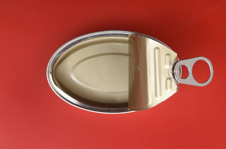 can isolated on red background
